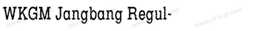 WKGM Jangbang Regul字体转换